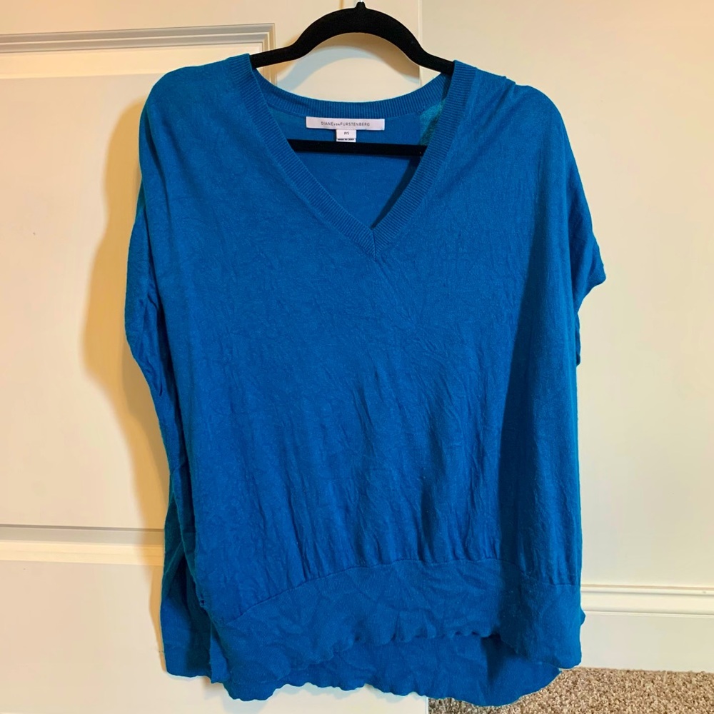 Oversized Blue Knit Tee